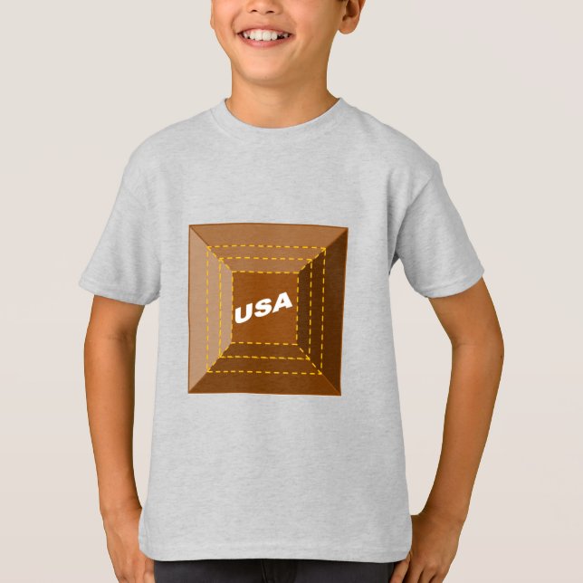 Camiseta T-shirt cendre Enfants  CHOCOLAT  USA (Anverso)