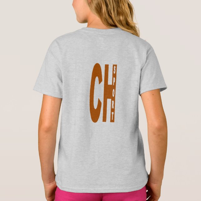 Camiseta T-shirt cendre filles DOS DESIGN  CH  SPORT (Reverso)