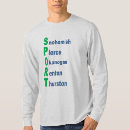 Camiseta T-shirt cendre manches longues  TOURISM  SPORT  WA