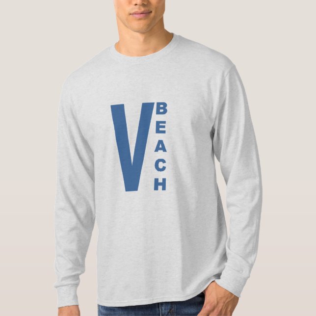 Camiseta T-shirt cendre manches longues  VIRGINIA  BEACH (Anverso)