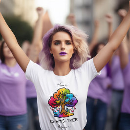 Camiseta T-shirt CHEMIS-TREE rainbow 80s tree noir blanc