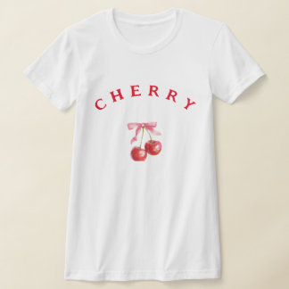 Camiseta t-shirt "Cherry" minimaliste femme