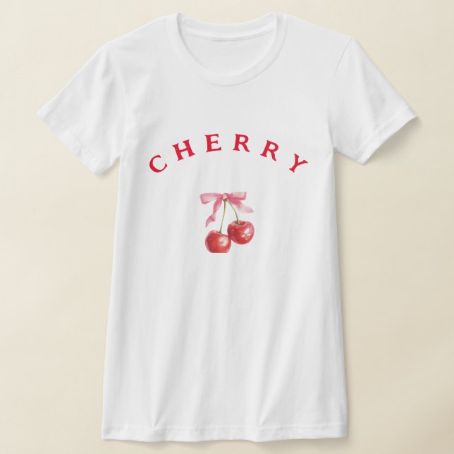 Camiseta t-shirt "Cherry" minimaliste femme (Distribución)