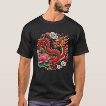 T-shirt colorful ancient Chinese dragon