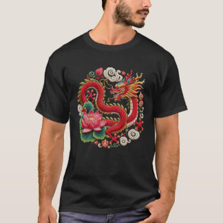 Camiseta T-shirt colorful ancient Chinese dragon