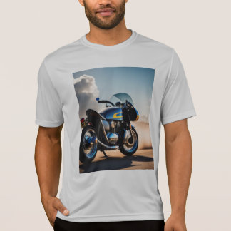 Camiseta T-Shirt con vistas a la bicicleta azul