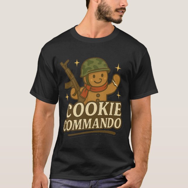 Camiseta T-Shirt Cookie Commando – Edición Bufanda Camuflaj (Anverso)