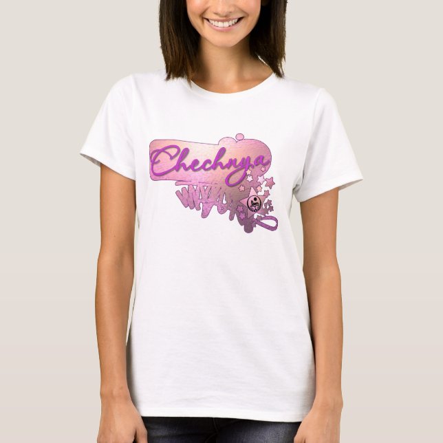 Camiseta T-shirt Cool Chechnya pink (Anverso)