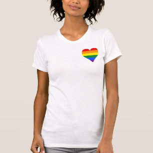Camiseta T-Shirt, corazón del orgullo LGBT