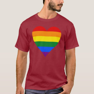 Camiseta T-Shirt, corazón del orgullo LGBT