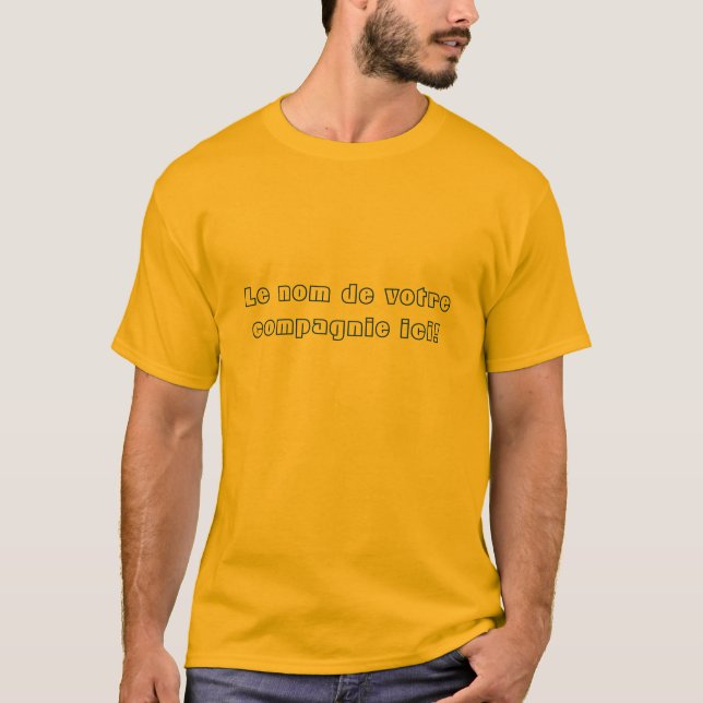 Camiseta T-shirt corporativo que debe personalizarse (Anverso)