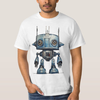 Camiseta T-Shirt Cosmic Whimsy: diseño de robots de ciencia