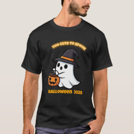 Camiseta T-Shirt Cute Spook | Minimalist Kawaii Ghost Hallo