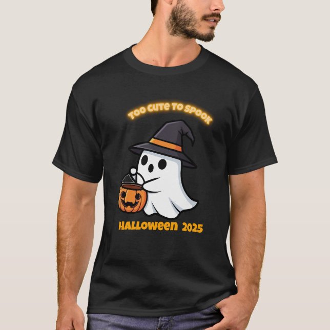 Camiseta T-Shirt Cute Spook | Minimalist Kawaii Ghost Hallo (Anverso)