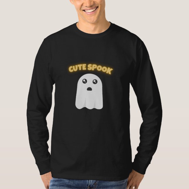 Camiseta T-Shirt Cute Spook | Minimalist Kawaii Ghost Hallo (Anverso)