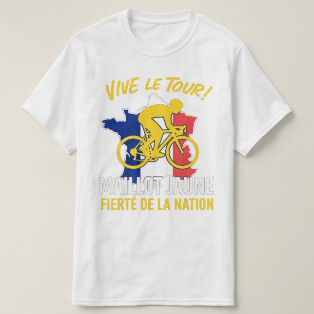Camiseta T-shirt Cyclisme Tour de France – Maillot Sportif  (Diseño del anverso)