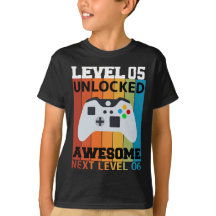 T-Shirt de cumpleaños desbloqueado de nivel 05