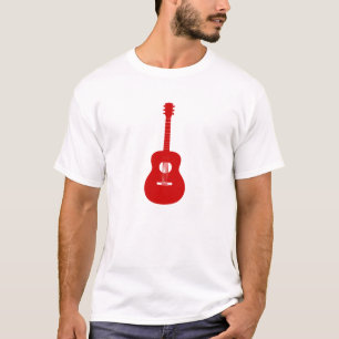 Camiseta T-Shirt de guitarra roja