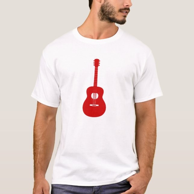 Camiseta T-Shirt de guitarra roja (Anverso)