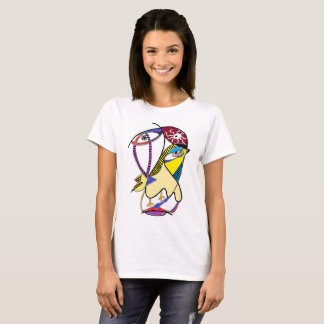 Camiseta "T-shirt de la cara del pájaro" de señora