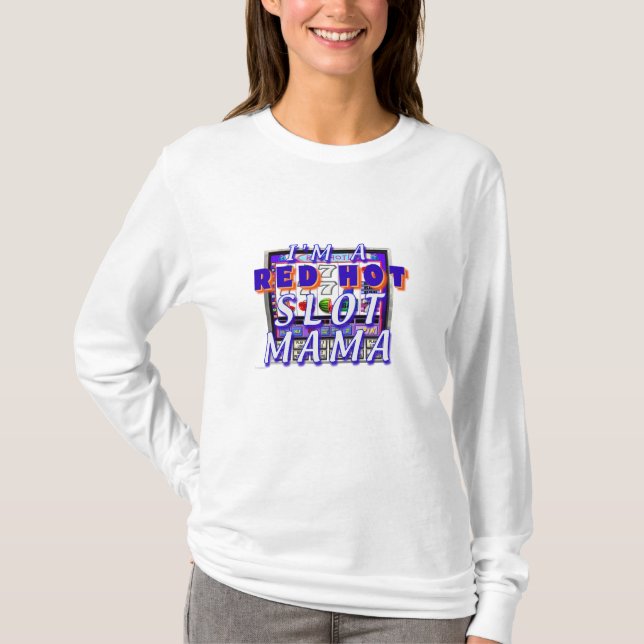 Camiseta T-Shirt de la ranura de mamá Ladies' candente (Anverso)