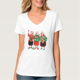 Camiseta T-Shirt de Noël Festive pour Femmes – Pulls de Noë