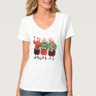 Camiseta T-Shirt de Noël Festive pour Femmes – Pulls de Noë