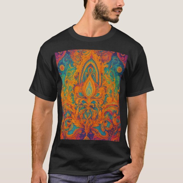 Camiseta T-Shirt de rangoli indio (Anverso)
