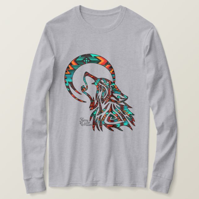 Camiseta T-Shirt de Wolf del Suroeste (Anverso del diseño)