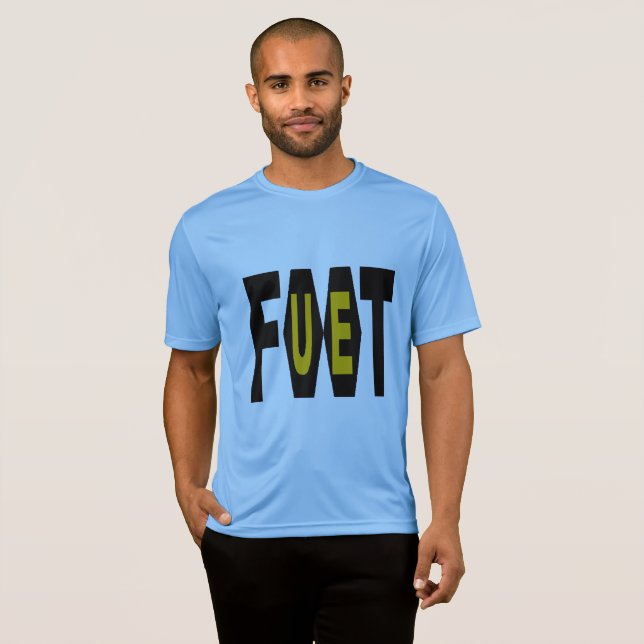 Camiseta T-shirt Deporte Teca azul Diseño FÚTBOL UE (Anverso completo)