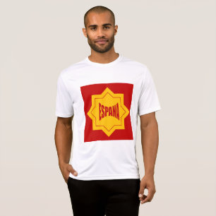 Camiseta T-SHIRT Deporte Teca blanca Hombres Diseño ESPANA
