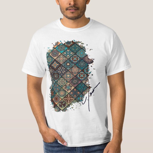 Camiseta T-shirt desgin zelij  (Anverso)
