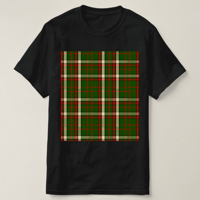 Camiseta T-Shirt design grenn and red pattern (Diseño del anverso)