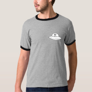 Camiseta T-shirt diseño alien gris y negro