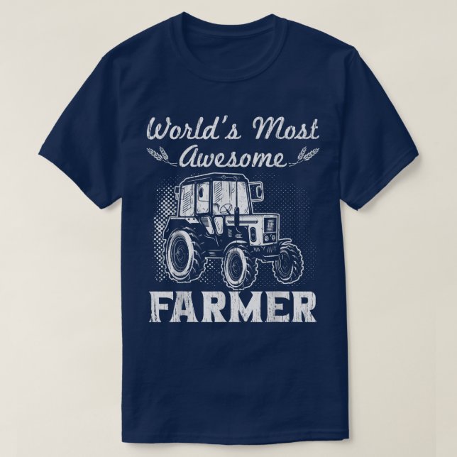 Camiseta T-Shirt, el mejor agricultor del mundo (Diseño del anverso)