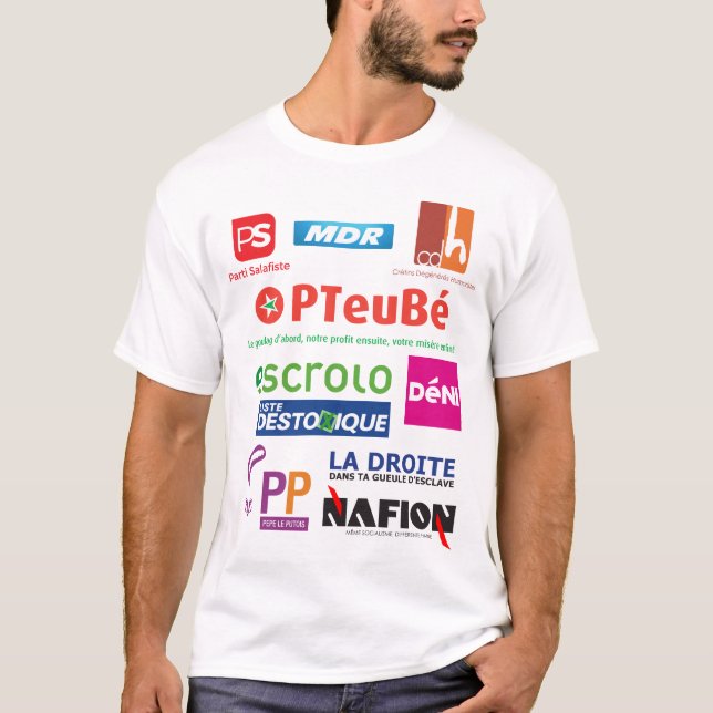 Camiseta T-Shirt Elecciones 2019 de Bélgica Parodia (Anverso)