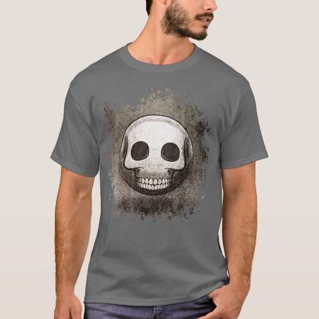 Camiseta T-shirt Emoji Skullmoji Vintage (Anverso)