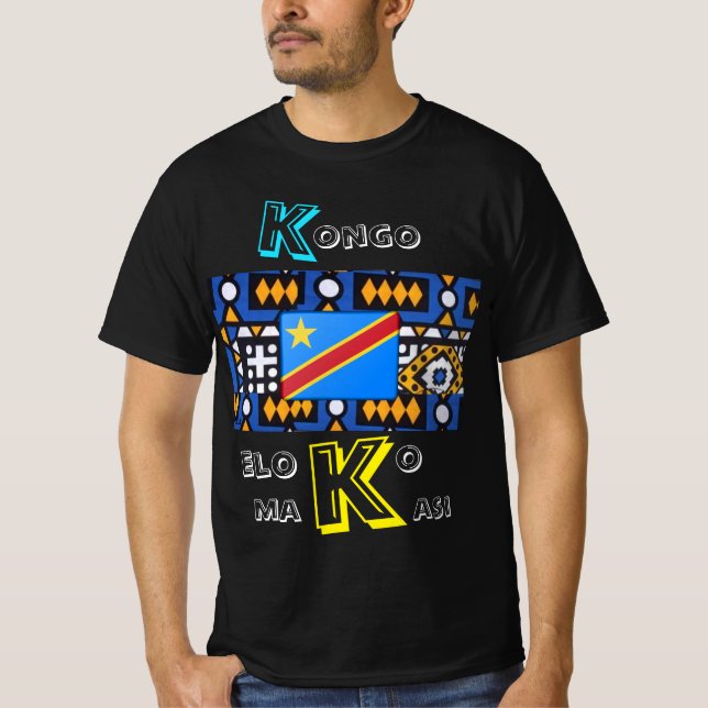 Camiseta T-shirt en lingala / Kongo eloko makasi (Anverso)