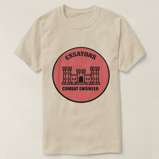 Camiseta T-shirt Essayons Combat Engineer Badge Tee (Diseño del anverso)