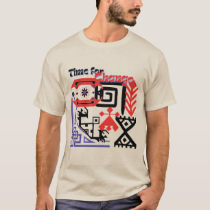 Camiseta T-Shirt etnhic estampado beige