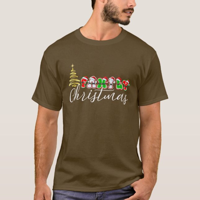 Camiseta T-Shirt : Family Christmas (brown) (Anverso)