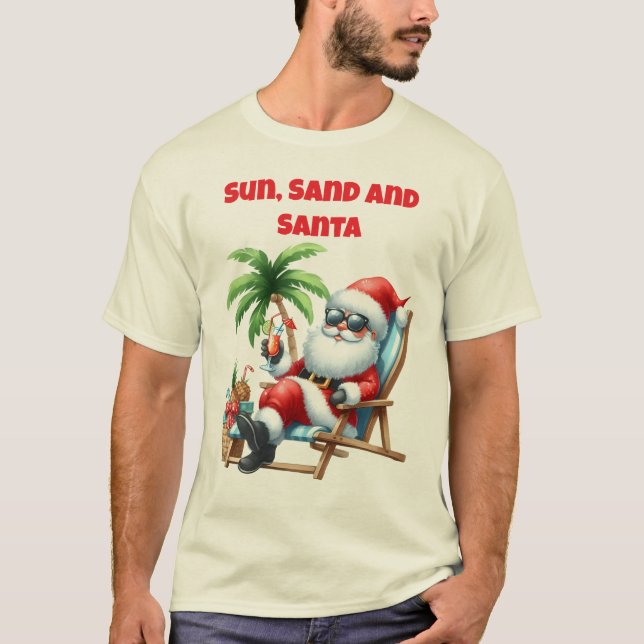 Camiseta T-Shirt-Family Tropical Christmas T Shirts (Anverso)