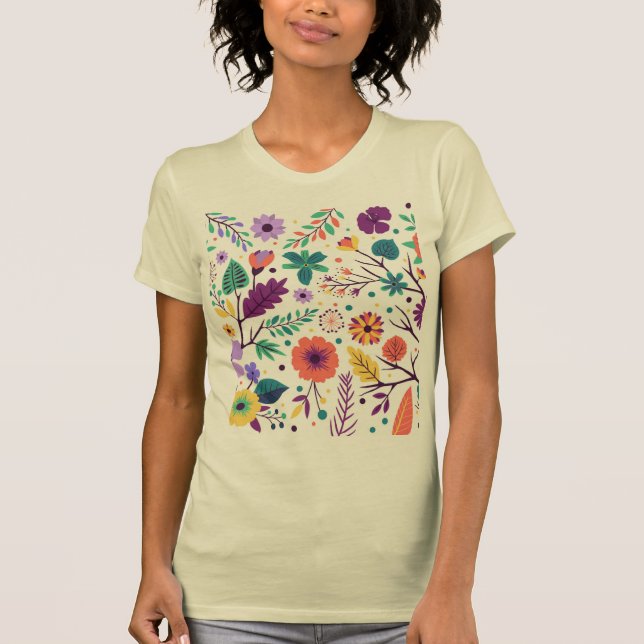 Camiseta T-Shirt femme Floralis couleur crème (Anverso)