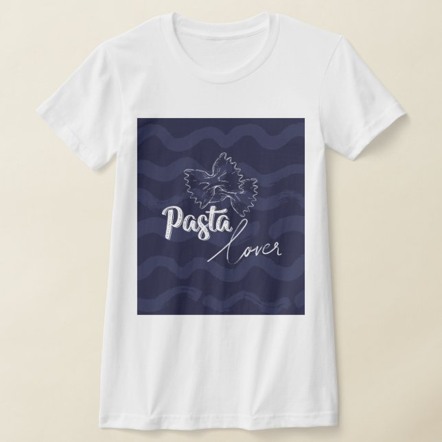 Camiseta T-shirt femme « Pasta Lover » – Mode foodie Italie (Distribución)