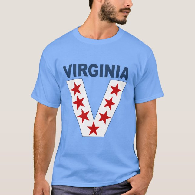 Camiseta T-shirt foncé bleu caroline  VIRGINIA VICTORY (Anverso)