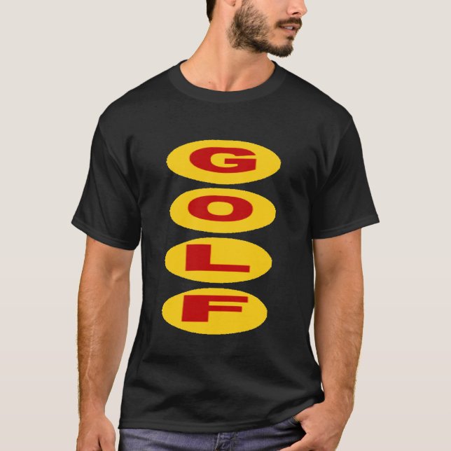 Camiseta T-shirt foncé noir  GOLF (Anverso)