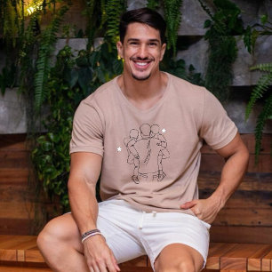 Camiseta T-shirt for dad with father and son silhouette