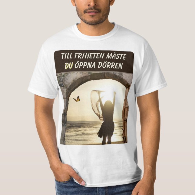 Camiseta T-shirt — Frihetens dörr (Anverso)