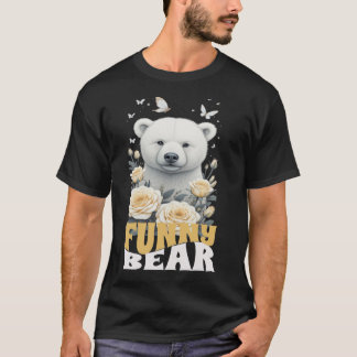 CAMISETA T-SHIRT FUNNY BEAR NUEVO DISEÑADOR DE MODA TEE