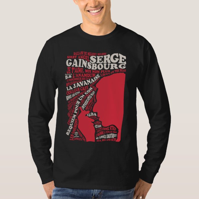 Camiseta T-shirt Gainsbourg - discographie (Anverso)